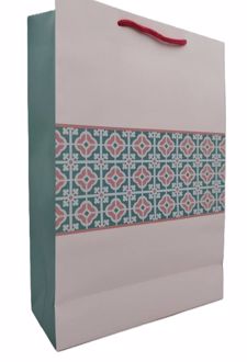 ساک دستی گلاسه 25*35 (ایمان) - سبز، یاسی