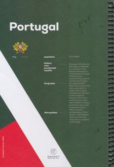 دفتر فنری 100 برگ طرح پرچم (دموت) - Portugal