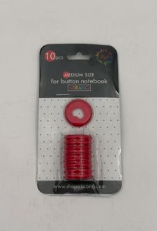 بسته 10 عددی یدک دکمه متوسط (آبرنگ) قرمز