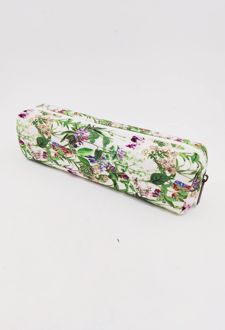 جامدادی تک‌زیپ مخمل (طرفه) - گل رنگی