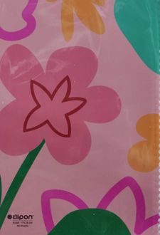 دفتر 40 برگ وزیری سیمی کلاسیک (الیپون) _ گل
