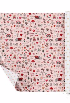 کاغذ کادو دورو (ایمان) - طرح قلب یووی 3