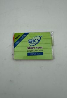 استیک‌نوت 7.5*10 خط‌دار 5 رنگ (SKY)