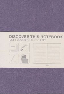 دفتر یادداشت 104 برگ B6 جلدنرم ته دوخت (دموت) بنفش