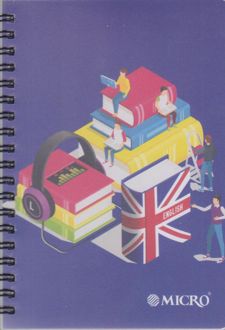 دفتر یادداشت 80 برگ 1/8 سیمی 2 خط میکرو جلد طلقی سیم ازبغل (سرمه‌ای)