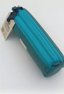 جا‌مدادی پارچه‌ای ملانژ 3 زیپ (لنتو) سبز