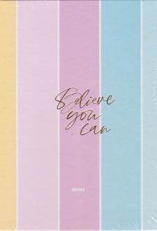 کلاسور 100 برگ 20 حلقه قفل فلزی A5 طلاکوب (آبرنگ) رنگی