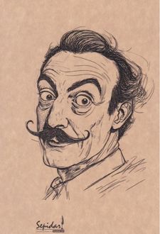 دفتر 80 برگ رقعی کرافت بی‌خط سری مشاهیر (سپیدار) salvador dali