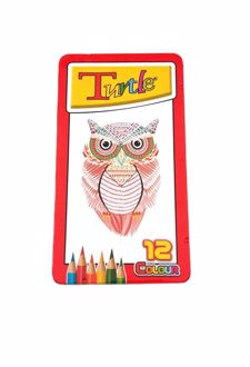 مدادرنگی 12 رنگ تخت فلزی لاک‌پشت (پارس مداد)