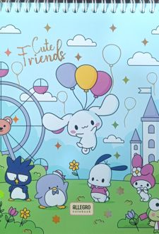 دفتر‌نقاشی 80 برگ سیم ‌از‌بالا فانتزی(آلگرو) حیوانات