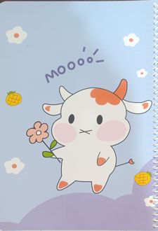 دفتر 60 برگ وزیری سیمی جلد‌نرم فانتزی (پودل) آبی - گاو