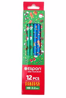 بسته 12 عددی مدادمشکی (الیپون) - طرح کریسمس