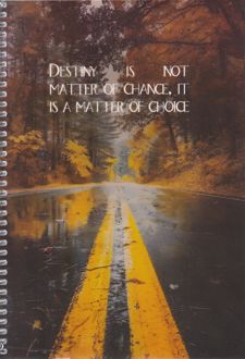 دفتر 50 برگ فنری سه‌خط جلد گلاسه (طرفه) - جاده