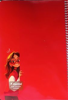 دفتر 40 برگ سیمی (مازلاین) - قرمز دختر