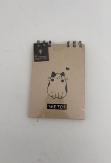 دفتر طراحی 50 برگ سایز A6 سیمی دورو سخت آرت برگ سری فانتزی (گربه)