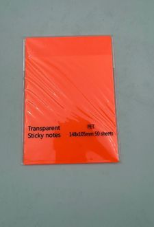 استیک‌نوت 50 عددی pvc شفاف A6 (نارنجی)