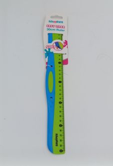 خط‌کش 30 سانت گریپ‌دار اسکول‌فنز - (آبی سبز)