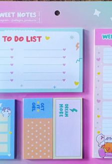 بلیستر نوت‌پد پلنر Sweet Notes (الگرو) صورتی خرس