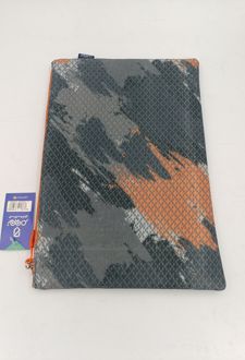 پاکت پارچه‌ای A4 زیپ دار کلاسیک زوم - (طوسی نارنجی)