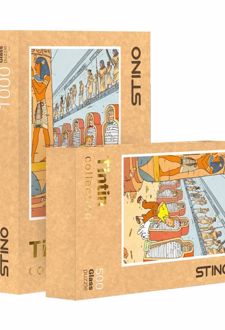 پازل شیشه‌ای استینو 1000 تکه طرح تن تن (کد 19118)