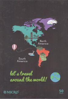 دفتر 50 برگ وزیری ته چسب میکرو طرح فانتزی (نقشه)