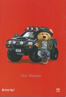 دفتر50برگ وزیری ته چسب میکرو (تدی مشکی)