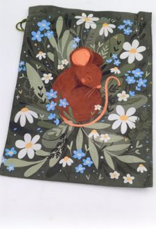 کاور کتاب مخملی سایز 28*20 (انار چاپ) موش