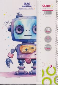 دفتر نقاشی 40 برگ مجلد سیمی فانتزی painting (الند)