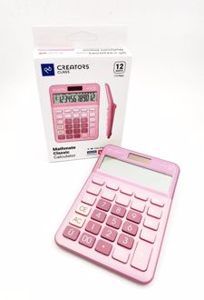 ماشین‌حساب رومیزی 2 صفر 12 رقم (سیکلاس) - صورتی