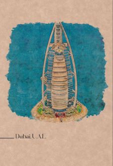 دفتر 80 برگ رقعی جلدکرافت گذران کشورها (Dash note) دبی