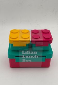 ظرف غذا دوطبقه لیلیان سبز و صورتی (هوکیا)