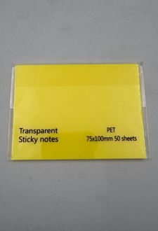 استیک‌نوت 50 عددی pvc شفاف (زرد)