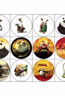 پیکسل 12 عددی سنجاقی طرح پاندای کونگفو‌کار (پژانو)