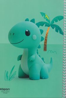 دفتر 60 برگ نقاشی وزیری سیمی جلد‌نرم فانتزی (الیپون) دایناسور