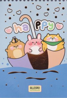 دفتر یادداشت 17*12 طلاکوب (لنتو) هپی