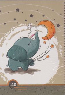 دفتر 40 برگ مجلد سیمی فانتزی (میم) فیل