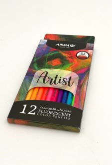 مدادرنگی 12 رنگ فلورسنت آریا (طرح 4)