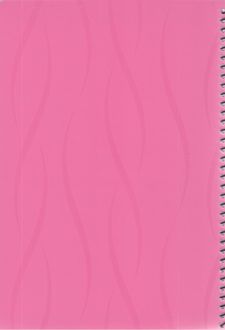 دفتر 50 برگ شطرنجی فنری طلقی (کیمیا) - صورتی