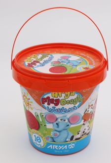 خمیرسطلی پلمپ دار 10 رنگ آریا (سطل نارنجی)