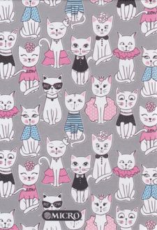 دفتر یادداشت 100 برگ جلدسخت 15*11 سیم از بغل میکرو (گربه)