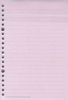 یدک دفتر کلاسوری 20 حلقه خطدار برگ سری کیوت پالت (صورتی)