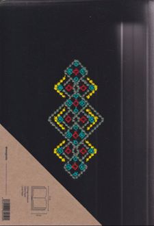 دفتر‌یادداشت 120 برگ جیبی جلد‌سخت شماره‌دوزی طرح لوزی (زیگ‌نوت) - مشکی