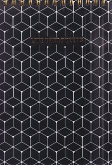 دفترچه کاغذ مشکی 80 برگ سیمی پترن (فورنوت)