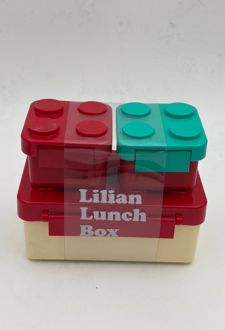 ظرف غذا دوطبقه لیلیان صورتی سفید (هوکیا)