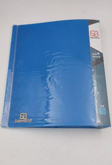 کلاسور 4 حلقه A4 الوان سوپربایند (آبی پررنگ)