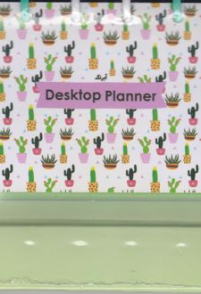 پلنر هفتگی دکمه ای دسکتاپ (آبرنگ) کاکتوس