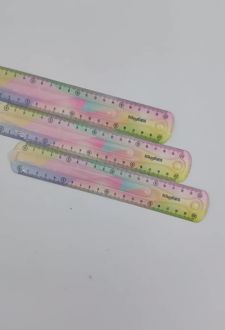 خطکش 20 سانت ژله‌ای اکلیلی پاستلی اسکوا فنز