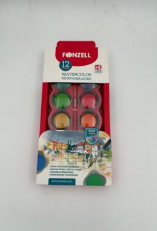 آبرنگ 12 رنگ قرص 30MM با قلم‌مو creative (فونزل)