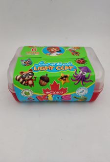 خمیر سبک 6 رنگ کنکو + ظرف غذا قدیم با لفاف کاغذی (قرمز)