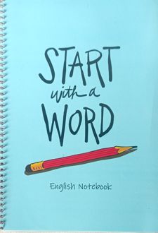 دفتر زبان 80 برگ وزیری سیمی جلد‌نرم مجلد فانتزی (پودل) آبی